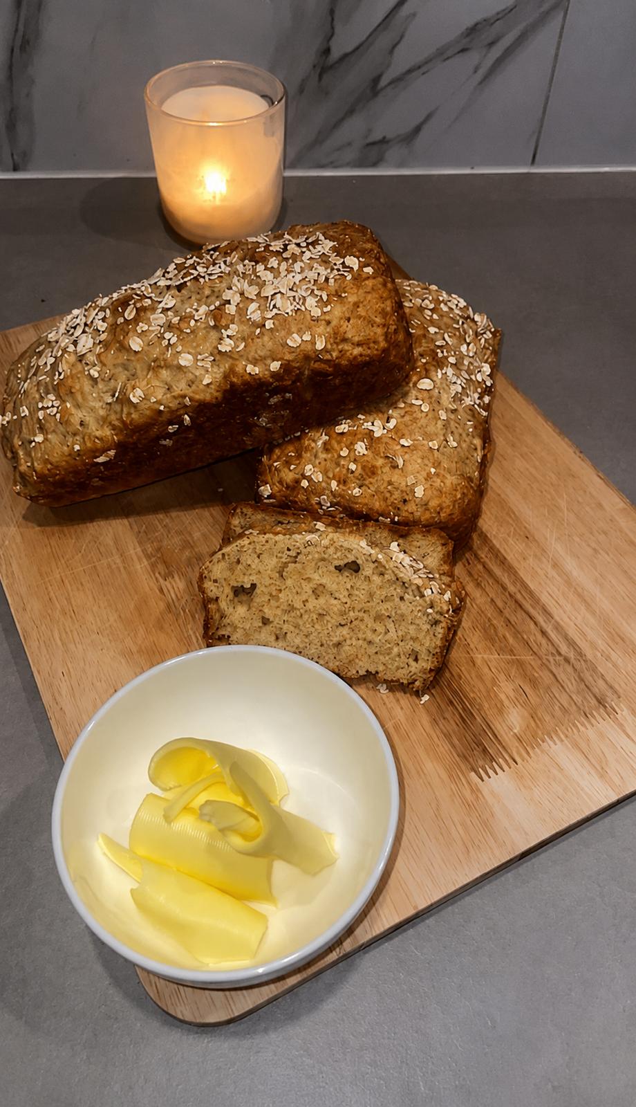 Gerard’s Irish soda bread sliced and served with butter